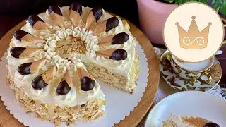 FANTASTIC CLASSIC! MALAKOFF CAKE NO BAKE WITH VANILLA-BUTTERCREME👌🏻🍰 RECIPE BY SUGARPRINCESS