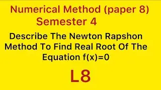 Numerical method (chapter 2)semester 4 L8