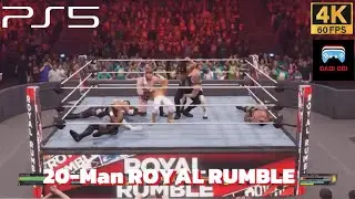 WWE 2K22 20-Man Royal Rumble / 4K60 PS5 SLIM GAMEPLAY