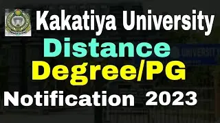 Kakatiya University Distance PG Notification-2023 |Open PG| |Distance PG||KU||SDLCE| |Model Ideas|