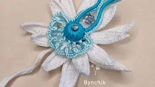 Crochet flower chamomile