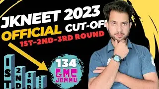 Jammu & Kashmir NEET 2023 Cut-Off For ist/2nd/3rd-Mop-up Round|#JkNeet2023Cutoff