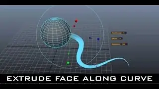 Maya Tutorial for Beginners - Extrude Face along Curve