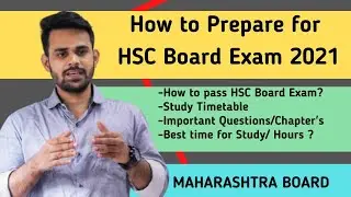 How to prepare for hsc board exam 2021 | Maharashtra Board | HSC Board Exam 2021| Imaduddin Khan