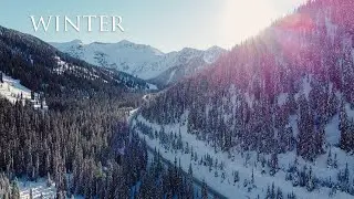 Winter morning mountain Canada