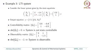 Lec 25 Examples of Controllability and Observability