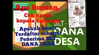 BLT DANA DESA. CEK NAMA KAMU SEKARANG.