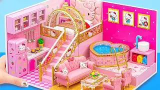 💖Make Secret Pink&Purple Dream House with Luxury Kitchen and Window Corner|DIY Miniature House