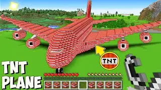 NEVER LIGHT the BIGGEST TNT PLANE in Minecraft! I found GIANT TNT AIRPLANE!