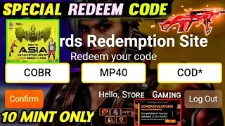 FINALLY COBRA MP40 REDEEM CODE | FFAC REDEEM CODE FREE REWARDS | STORE GAMING