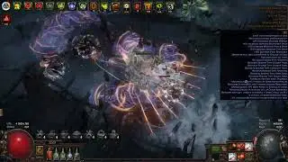 High-End Omniscience Tornado Shot vs Simulacrum wave 30 [PoE 3.18 Sentinel league]