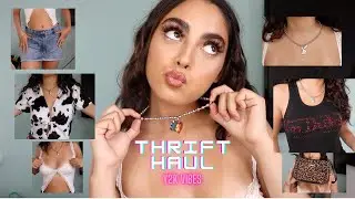 A Y2K THRIFT HAUL *try on* (depop + thrift store) ☆