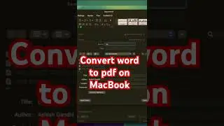 Save word into a pdf file on MacBook in 10 seconds