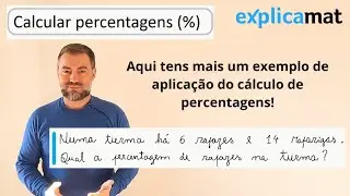 Percentagem - 6 rapazes e 14 raparigas