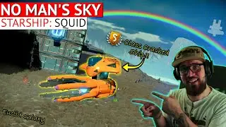 Crashed Orange Squid Ship in No Man's Sky