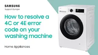 How to resolve a 4C or 4E error code on your washing machine