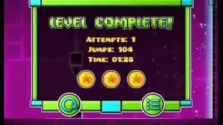 ~Geometry Dash~ 1-8 Уровень на все три монеты *