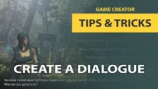 #5 Create a Dialogue - Unity Game Creator Tips & Tricks
