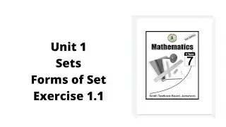 Unit 1 sets  Exercise 1.1 class 7 math | Forms of sets | Descriptive set | Tabular Set |