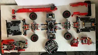 Детали и Сборка Lego Technic 42082 Кран-Вездеход