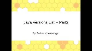 Java Versions List Part-2