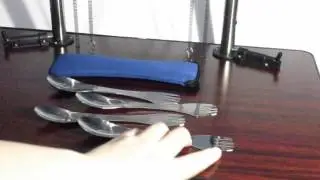 Tapirus Spork of Steel Set Of 5 Extra Strong Stainless Steel Sporks + Blue Spork Carry Case - Spoon