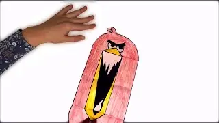 Птички Angry bird’s 🐧 с сюрпризом) рисунок, которым можно играть!