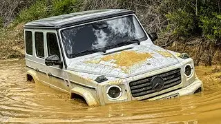 Taking the G-Class for a SWIM! 😱 EXTREME Off-Road NEW 2025 Electric G Class G580 Electric! 4k