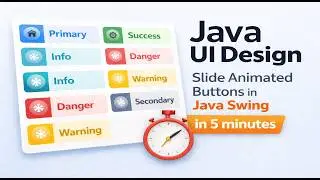 Create Unique Slide Animated Button in Java Swing | Java UI Design Tutorial