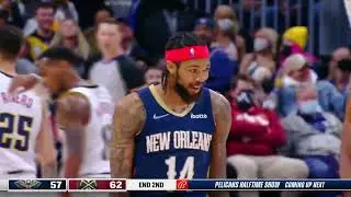 Brandon Ingram slings the ball from halfcourt and drains it to beat the first-half buzzer