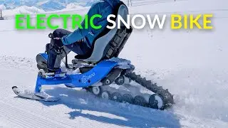 Snow Bike That's Part Bicycle, Part Electric Snowmobile