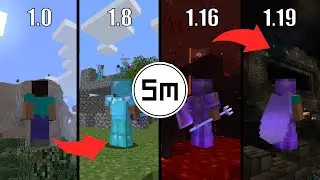 MINECRAFT pero CADA 5 MINUTOS se ACTUALIZA la VERSIÓN