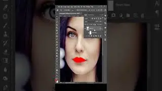 simple technic to change lips color in photoshop #shorts