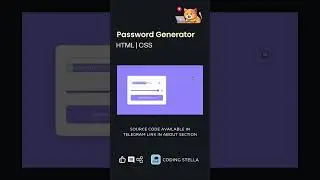How To make Password Generator | HTML CSS 