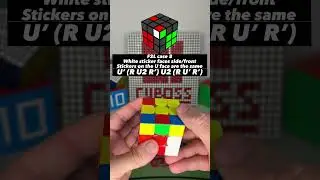 F2L case 8: The white sticker faces side/front