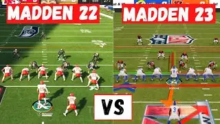 MADDEN NFL 22 VS MADDEN NFL 23 Comparison [Intro + Gameplay]