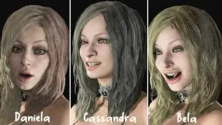 Dimitrescu Sisters (Human Face & Skin) CloseUp Facial Animation | Model Viewer