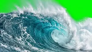 Ocean Wave Green Screen 🌊💦 | Free to Use 4K