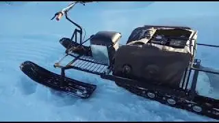 Самодельный лыжный модуль на мотособаку