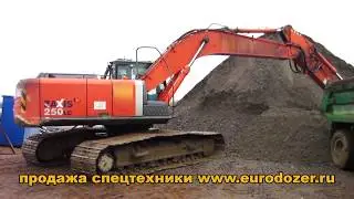 Гусеничный экскаватор Хитачи 250 в работе / Crawler excavator HITACHI 250