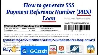 How to generate ng SSS PRN Loan -SSS loan  (Payment Reference Number)