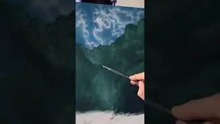 Easy way to paint with acrylics 🎨 #art  #painting #acrylicpainting