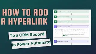 How to add hyperlink to a CRM record in Power Automate