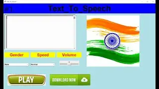 Text To Speech GUI using python tkinter || computer application || how to make software using python