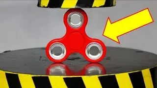 EXPERIMENT HYDRAULIC PRESS 100 TON vs FIDGET SPINNER TOY (48,666 RPM)