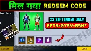 FREE FIRE REDEEM CODE TODAY 23 SEPTEMBER | FREE FIRE REDEEM CODE | FF REDEEM CODE TODAY
