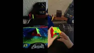 Me with 3x3 cube VS 3x3 pyraminx #realtime #pyraminx #cube #imacuber