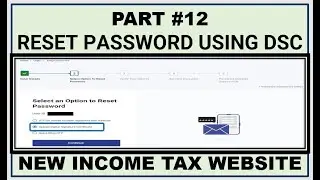 Reset Income Tax Password Using DSC on New IT Portal | Efiling 2 0 | Digital Signature Certificate
