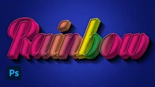 3D Photoshop Rainbow Text - 3D Gökkuşağı Yazı - 3d Text Photoshop