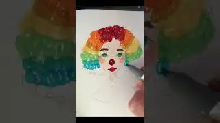 Colour and Ink a Clown Girl with Me! 🤡 ✍️ 🖋️